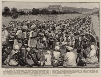 Alimentando os pobres em Aurangabad, Deccan